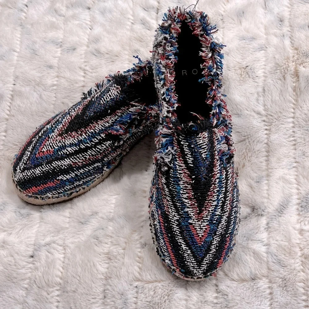 IRO Spadry Tweed Knit Fringe Espadrilles Sz-38/8